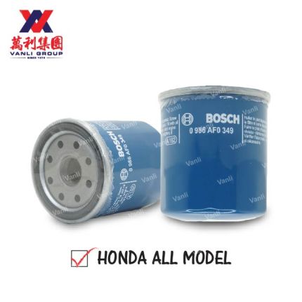 Bosch Oil Filter 0986AF0349 for Honda City , Jazz , Civic , CRV , HRV , Accord , BRV