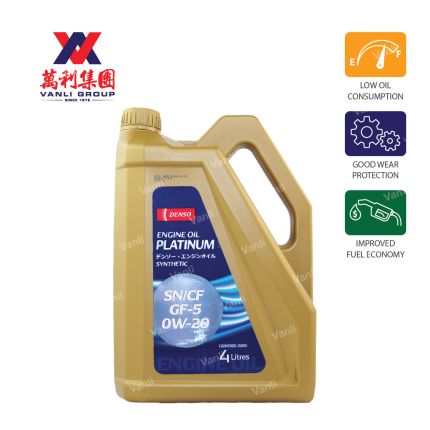 DENSO Platinum Fully Synthetic SN Engine Oil 0W20 4L - 260390-0280
