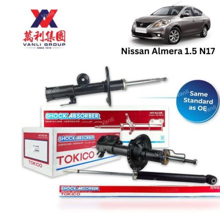 Tokico Shock Absorber Front Rear for Nissan Almera1.5 N17