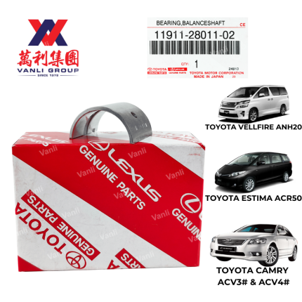 Toyota Genuine Balance Shaft Bearing for TOYOTA ESTIMA, VELLFIRE &amp; CAMRY -11911-28011-02