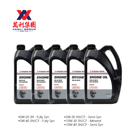 Mitsubishi Fully / Semi Synthetic / Mineral Engine Oil 0W20, 5W30, 5W40, 10W30, 10W40