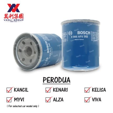 Bosch Oil Filter ( 15601 00R01 ) for Perodua Kancil Kenari Kelisa Myvi Alza Viva - 0 986 AF0 348