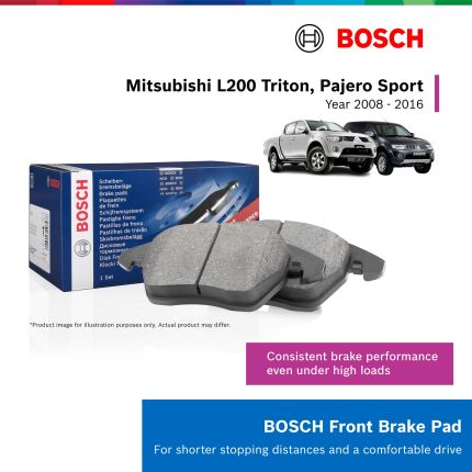 Bosch Front Brake Pads for Mitsubishi L200 Triton Pajero Sport (2008–2016)