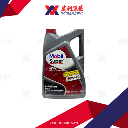 (USA) MOBIL SUPER 5000 10W40 SP Semi Synthetic Engine Oil (4.73L)