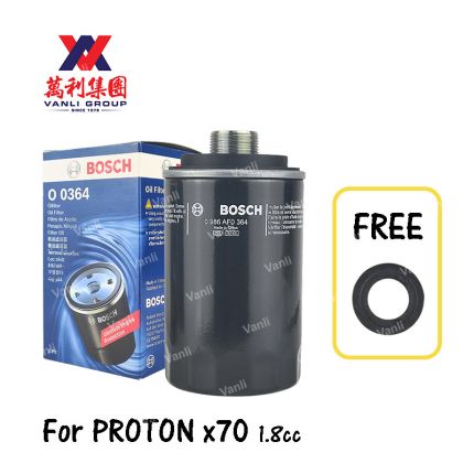 BOSCH OIL FILTER - PROTON X70 1.8cc / AUDI / VOLKSWAGEN ( 0 986 AF0 364 )