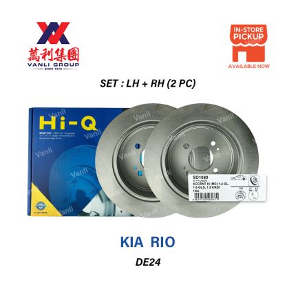 Sangsin Hi-Q Front Brake Disc Rotor Set (2 pc) for Kia Rio - SD-1080