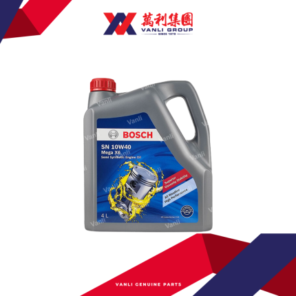 BOSCH  Mega X6 Semi Synthetic SN 10W40 Engine Oil (4 Litres)