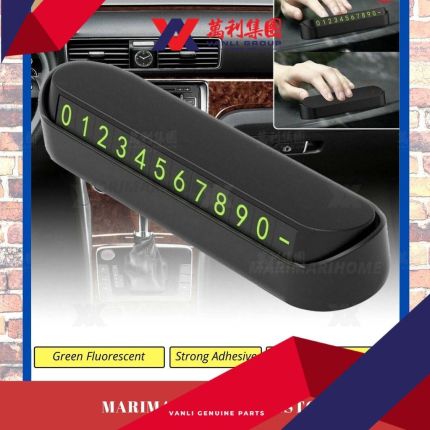 Car Park Phone Number Display Card - Universal Dashboard, Luminous