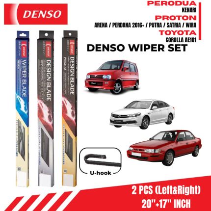 DENSO Conventional Wiper Set 20/17 inch for Perodua Kenari Proton Wira