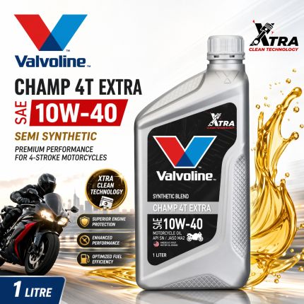 Valvoline Champ 4T Extra 10W-40 Semi Synthetic Motorcycle Engine Oil 1L