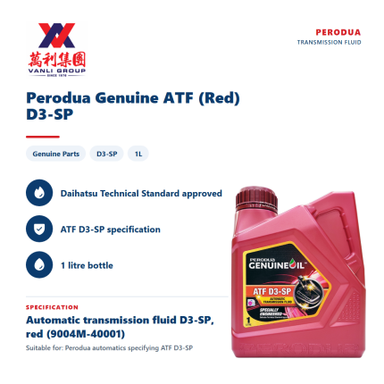 Perodua Genuine ATF D3-SP 1L (Red)
