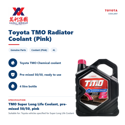 Toyota Super Long Life Coolant Pre-mix 4L (Pink) - 08889-80090