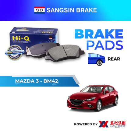 Sangsin Brake REAR Brake Pads For MAZDA 3 BM42  - SP-1730