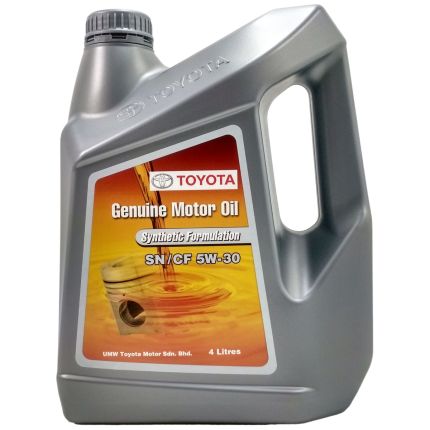 Toyota Engine Oil Genuine Semi Synthetic 5W30 Engine Oil Original 4L Minyak Hitam Toyota Original