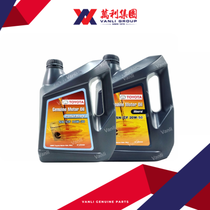 Toyota Genuine Premium Mineral 10W30 / Mineral 20W50 Engine Oil 4L