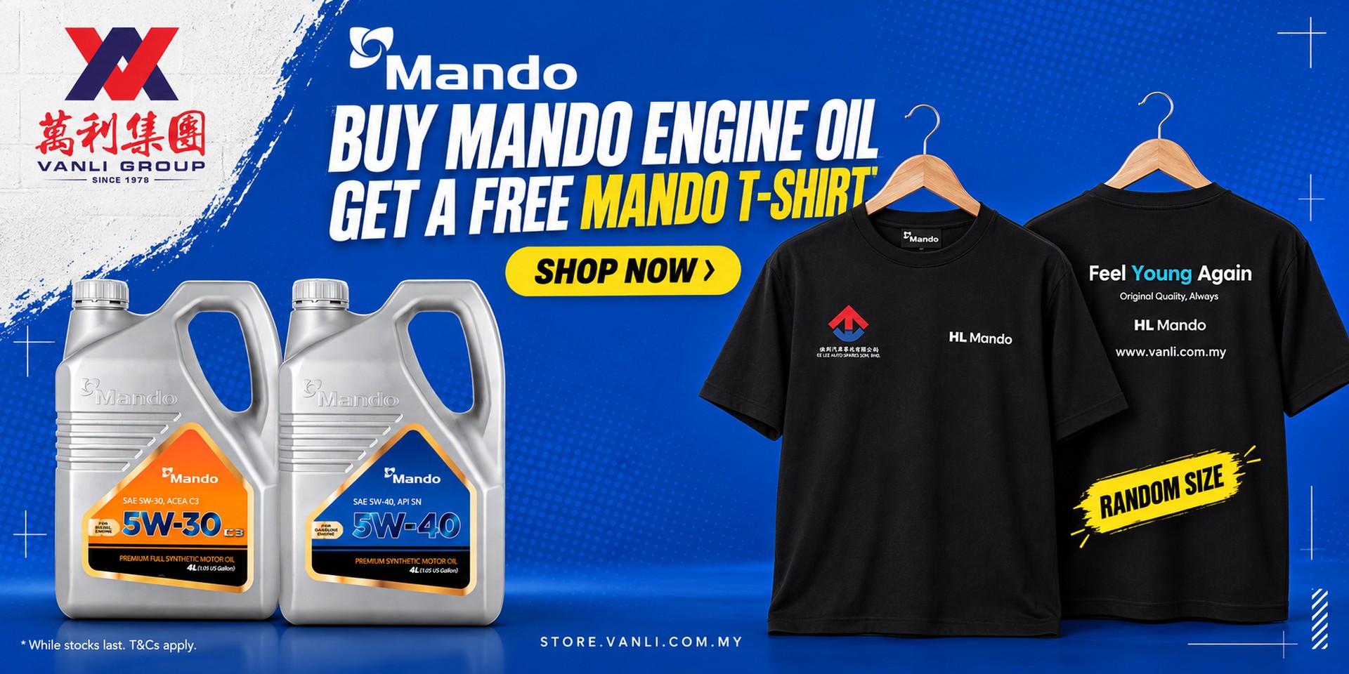 Buy Mando Engine Oil - Get a Free Mando T-Shirt